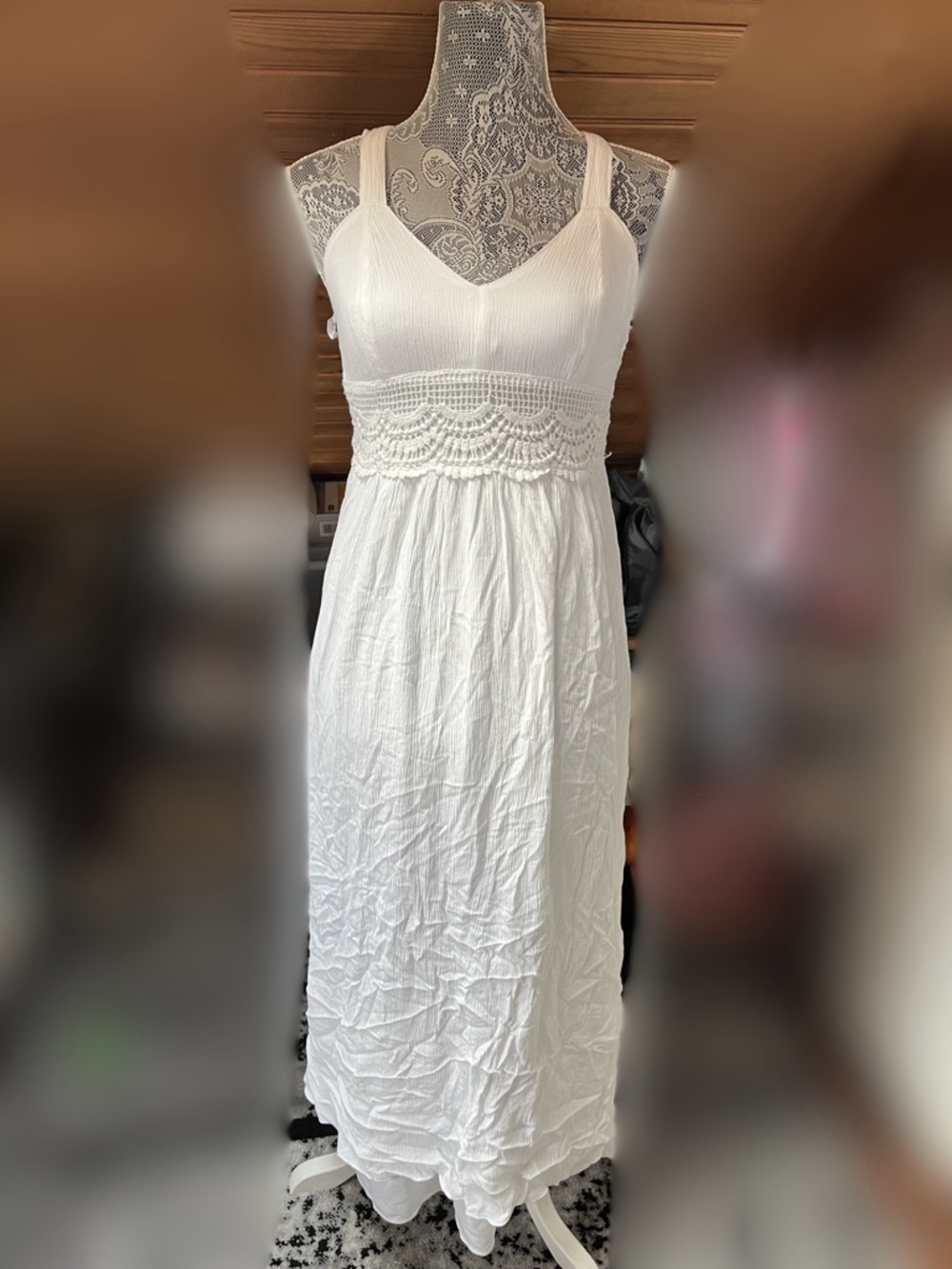White Maxi Dress S